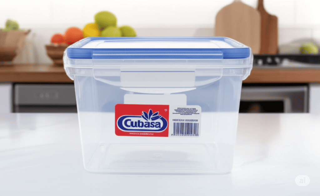 Recipiente Cuadrado Hermético de Plástico de 2 Litros con Tapa Super Sello 15726 Cubasa