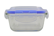 Recipiente Hermético Cuadrado 320 ml de Vidrio con Tapa de Broche Vittori