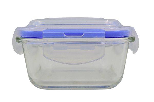 Recipiente Hermético Cuadrado 320 ml de Vidrio con Tapa de Broche Vittori
