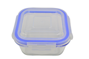 Recipiente Hermético Cuadrado 320 ml de Vidrio con Tapa de Broche Vittori