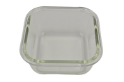 Recipiente Hermético Cuadrado 320 ml de Vidrio con Tapa de Broche Vittori