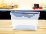 Recipiente Rectangular Hermético 1.8 L de Plástico con Tapa Azul L663 Tab and Kit
