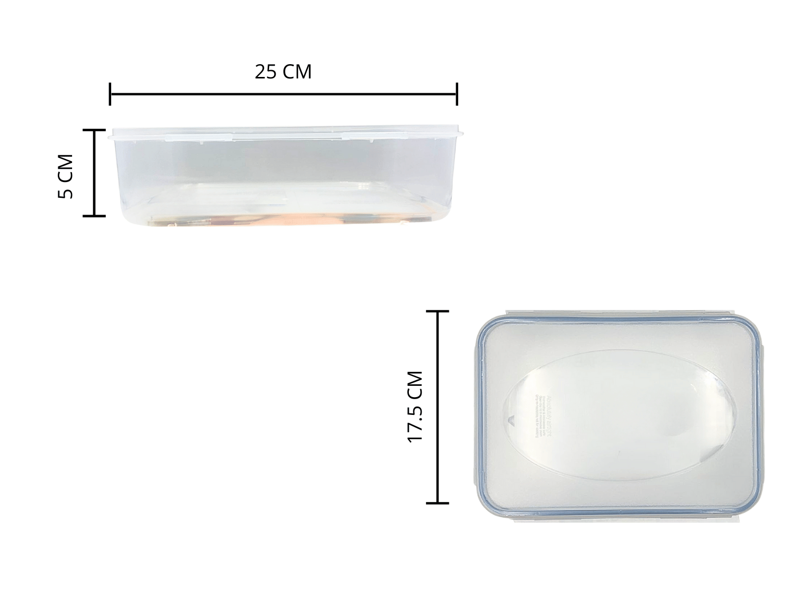 Recipiente Rectangular Hermético 2.5 L de Plástico con Tapa Azul L606 Tab and Kit