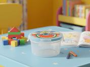 Recipiente Redondo de Plástico con Tapa Clip Infantil Stitch 97041 Andrómeda