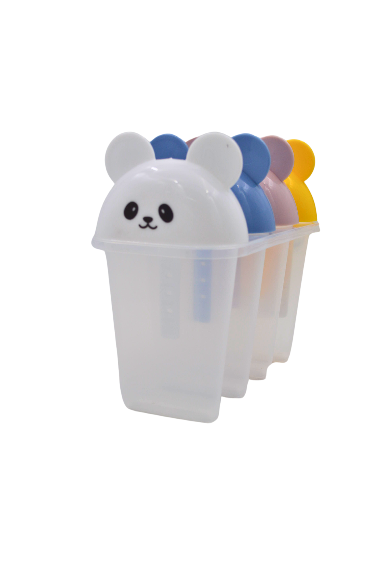 Set de 4 Moldes para Paleta de Plástico Osos 65 ml Varios Colores Anforama