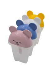 Set de 4 Moldes para Paleta de Plástico Osos 65 ml Varios Colores Anforama