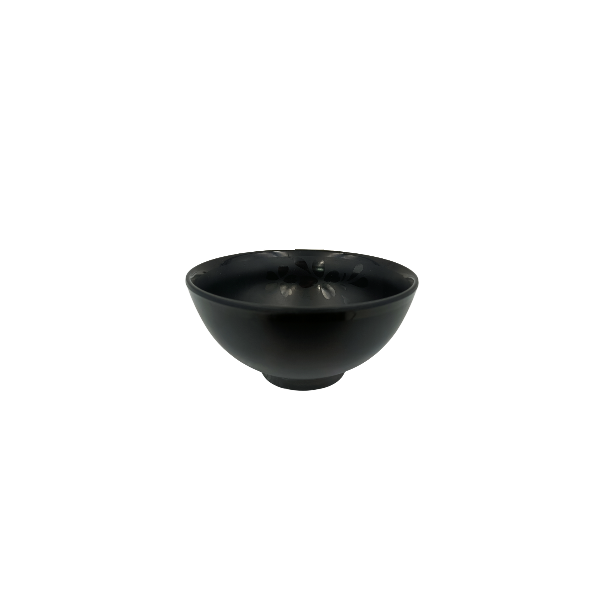 Tazón Chico Sopero de Melamina Gruesa de 230 ml 11 cm Negro Mate Anforama
