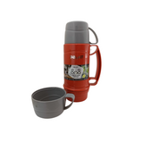 Termo de 450 ml de Plástico Resistente con Doble Taza Varios Colores Tab and Kit TKTP007