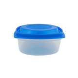 Recipiente Cuadrado de 700 ml de 6 cm de Plástico con Tapa Azul ''C'' Ferplast