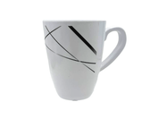 Taza Alta Tarro de Melamina Resistente tipo Plástico Líneas Gris Oscuro TKM118 Tab and Kit