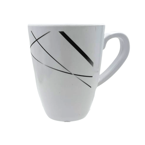 Taza Alta Tarro de Melamina Resistente tipo Plástico Líneas Gris Oscuro TKM118 Tab and Kit