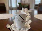Taza Alta Tarro de Melamina Resistente tipo Plástico Líneas Gris Oscuro TKM118 Tab and Kit