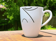 Taza Alta Tarro de Melamina Resistente tipo Plástico Líneas TKM102 Tab and Kit