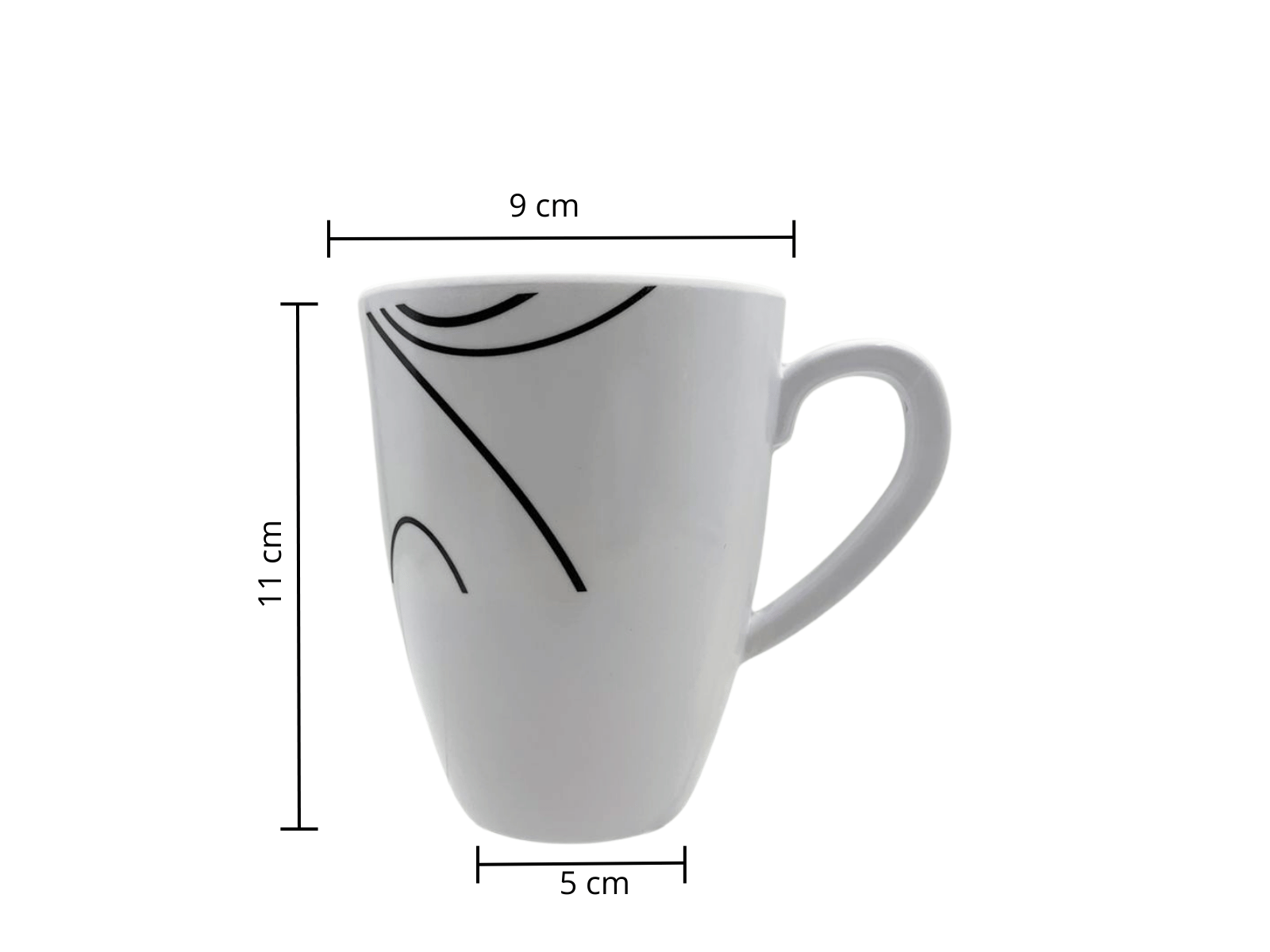 Taza Alta Tarro de Melamina Resistente tipo Plástico Líneas TKM102 Tab and Kit