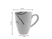 Taza Alta Tarro de Melamina Resistente tipo Plástico Líneas TKM102 Tab and Kit