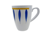 Taza Alta Tarro de Melamina Resistente tipo Plástico Plumas Azules TKM126 Tab and Kit