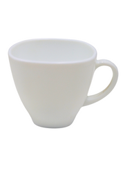 Taza Cafetera Elegante de 250 ml de Vidrio Opalino Blanca Venecia Anfora