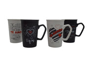 Taza Tarro Alto de 373 ml de Porcelana Resistente Apta Microondas Amor Día del Amor y la Amistad AM97-004V
