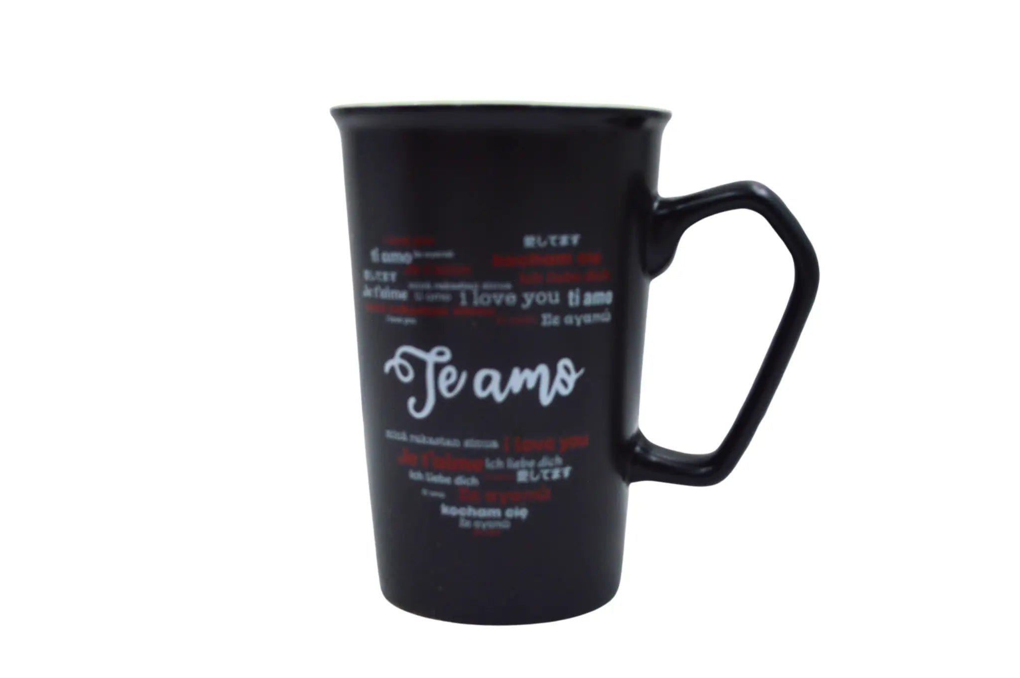 Taza Tarro Alto de 373 ml de Porcelana Resistente Apta Microondas Amor Día del Amor y la Amistad AM97-004V