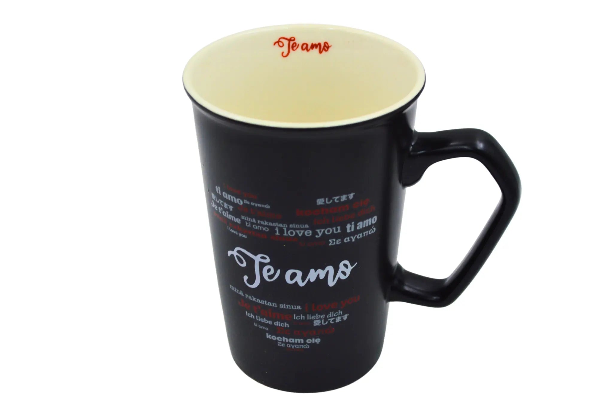 Taza Tarro Alto de 373 ml de Porcelana Resistente Apta Microondas Amor Día del Amor y la Amistad AM97-004V