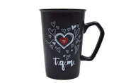Taza Tarro Alto de 373 ml de Porcelana Resistente Apta Microondas Amor Día del Amor y la Amistad AM97-004V