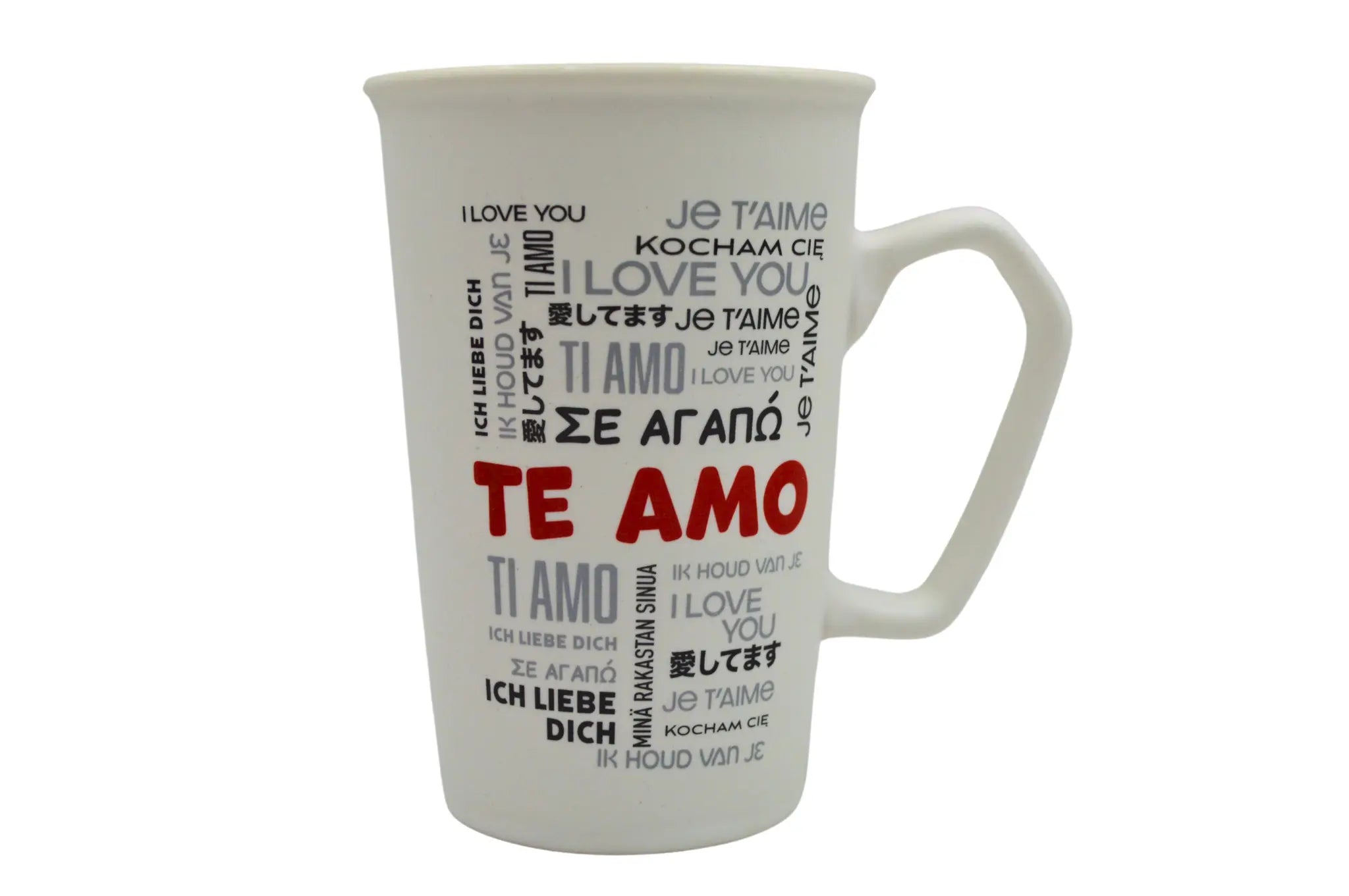 Taza Tarro Alto de 373 ml de Porcelana Resistente Apta Microondas Amor Día del Amor y la Amistad AM97-004V
