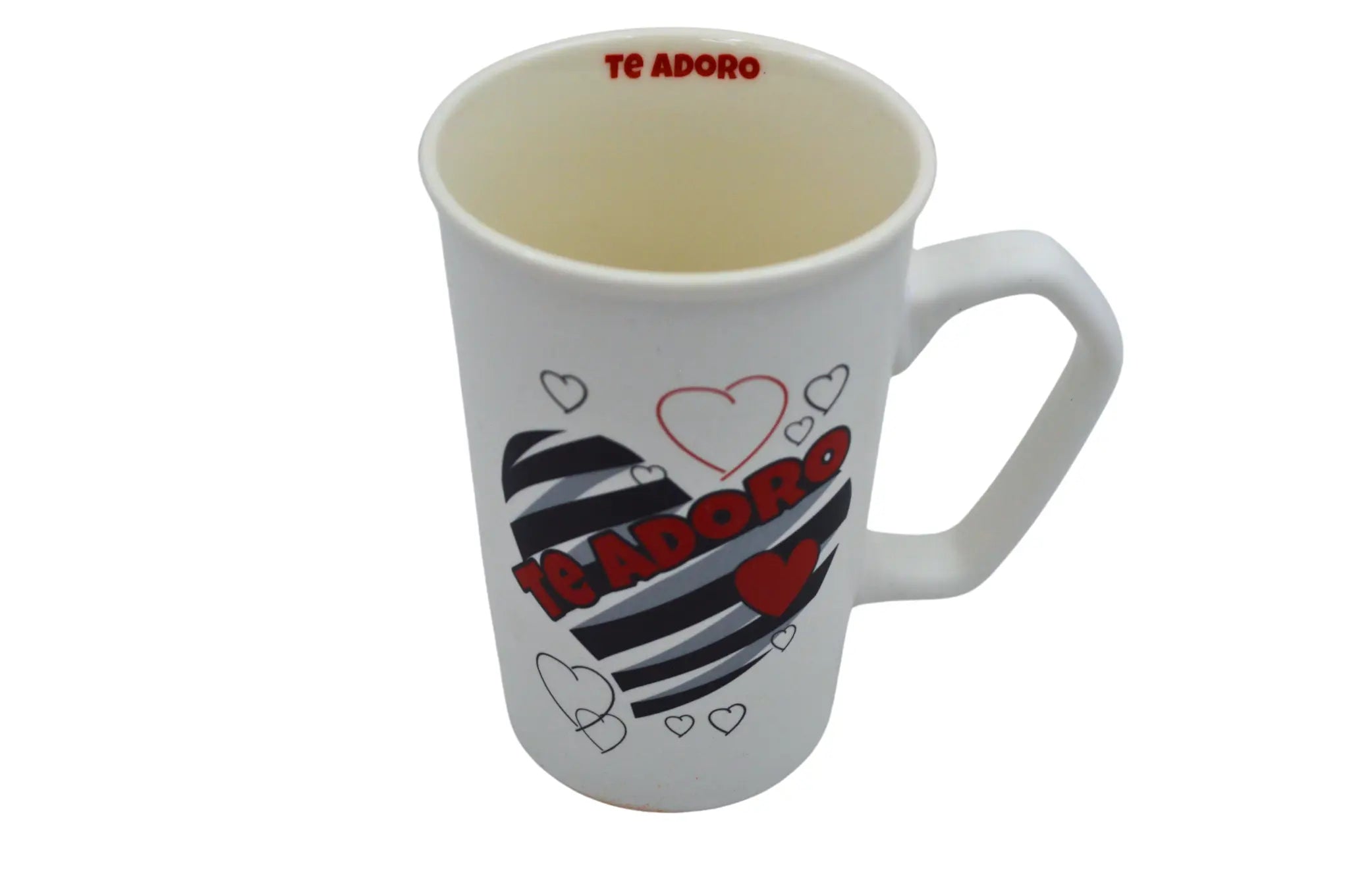 Taza Tarro Alto de 373 ml de Porcelana Resistente Apta Microondas Amor Día del Amor y la Amistad AM97-004V