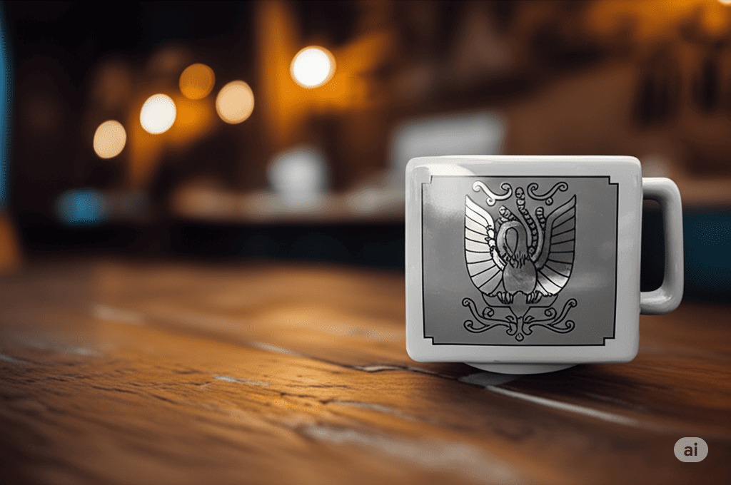 Taza Tarro Cuadrada Jumbo de 560 ml Porcelana Ikki Fenix Caballeros del Zodiaco Anime Licencia LCDZ MUG-CABZOD-10