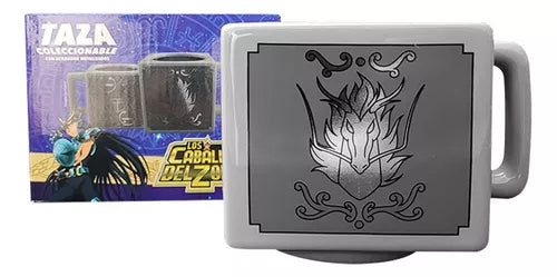 Taza Tarro Cuadrada Jumbo de 560 ml Porcelana Shiryu Dragon Caballeros del Zodiaco Anime Licencia LCDZ MUG-CABZOD-07