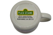 Taza Tarro Jumbo de 345 ml Elmo Plaza Sesamo de Porcelana Resistente Apta Microondas AM74-001V