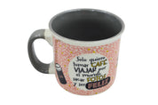 Taza Tarro Jumbo de 470 ml de Porcelana Resistente Apta Microondas Frases Motivación  AM81-001