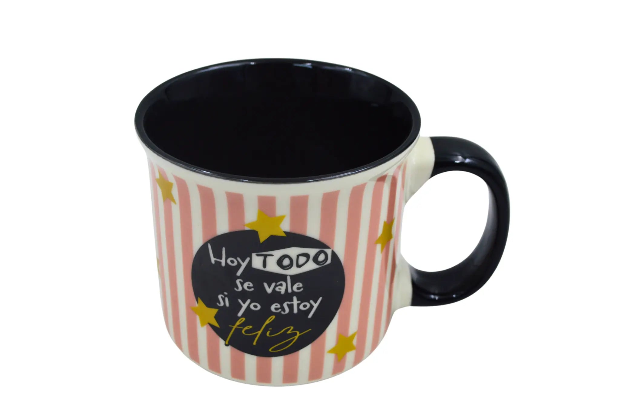 Taza Tarro Jumbo de 470 ml de Porcelana Resistente Apta Microondas Frases Motivación  AM81-001