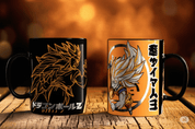 Taza Tarro Jumbo de 520 ml de Porcelana Metálica Dragon Ball Z Anime Licencia MBIG-DBZ-01