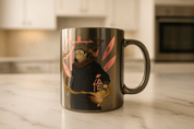 Taza Tarro Jumbo de 520 ml de Porcelana Metalica Jujutsu Kaisen Anime Liciencia MBIG-JJK-01