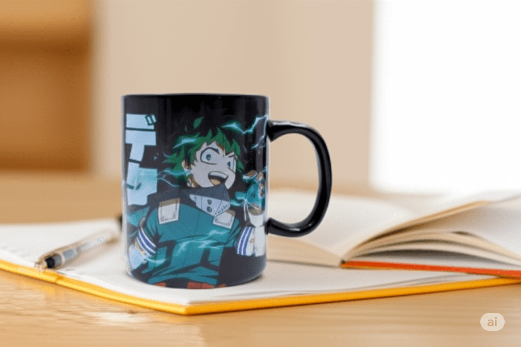 Taza Tarro Jumbo de 520 ml de Porcelana Metalica My Hero Academy Anime Licencia MBIG-MHA-01