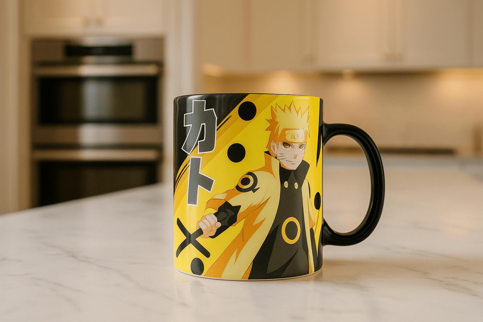 Taza Tarro Jumbo de 520 ml de Porcelana Metálica Naruto Anime Licencia MBIG-NS-01