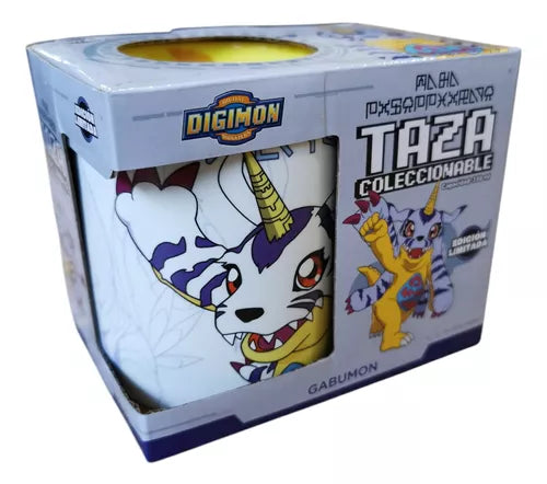 Taza Tarro de 330 ml Porcelana Gabumon Digimon Anime Licencia MUG-DMON-02