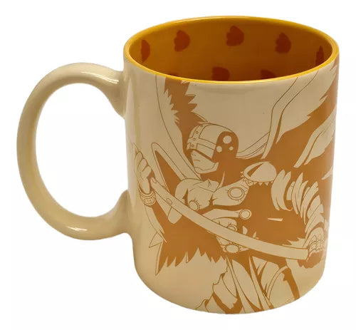 Taza Tarro de 330 ml Porcelana Patamon Digimon Anime Licencia MUG-DMON-03