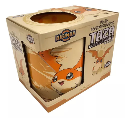 Taza Tarro de 330 ml Porcelana Patamon Digimon Anime Licencia MUG-DMON-03