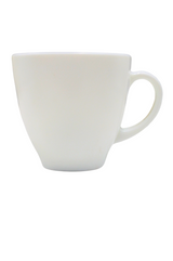 Taza Cafetera Elegante de 250 ml de Vidrio Opalino Blanca Venecia Anfora