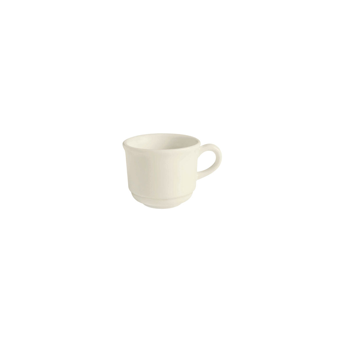 Taza Chica de Moka de 100 ml de Loza Tipo Cerámica Blanca Cálida Nevada