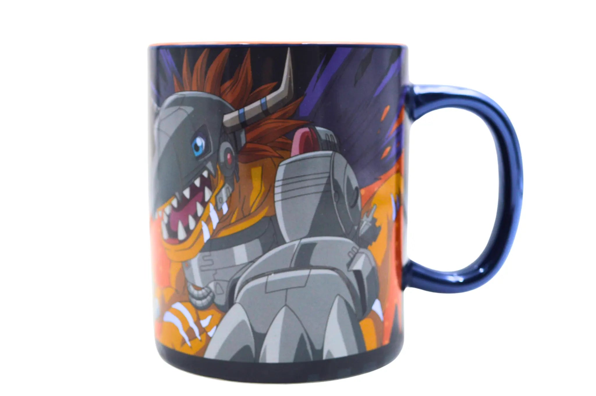 Taza Tarro Jumbo de 520 ml de Porcelana Metálica Digimon Anime Licencia MBIG-DMON-01