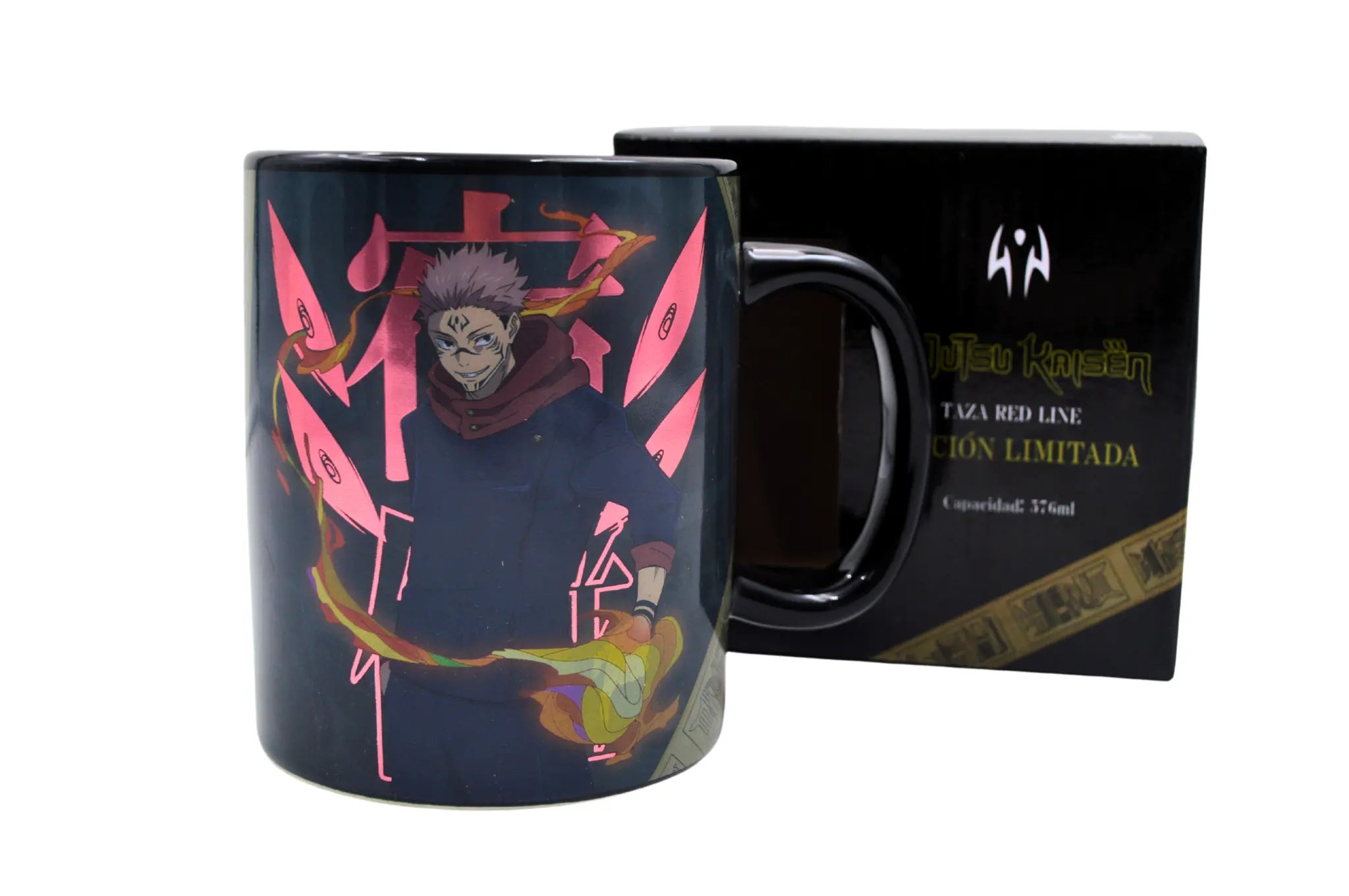 Taza Tarro Jumbo de 520 ml de Porcelana Metalica Jujutsu Kaisen Anime Liciencia MBIG-JJK-01