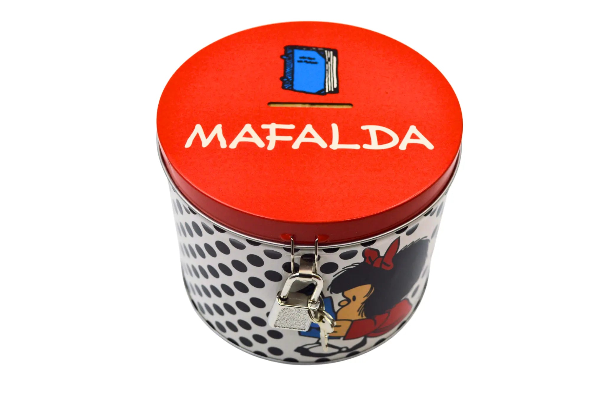 Taza de Porcelana de 354 ml con Alcancía de Metal Mafalda Licencia Varios Diseños AM48-005 Maki
