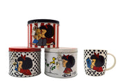 Taza de Porcelana de 354 ml con Alcancía de Metal Mafalda Licencia Varios Diseños AM48-005 Maki