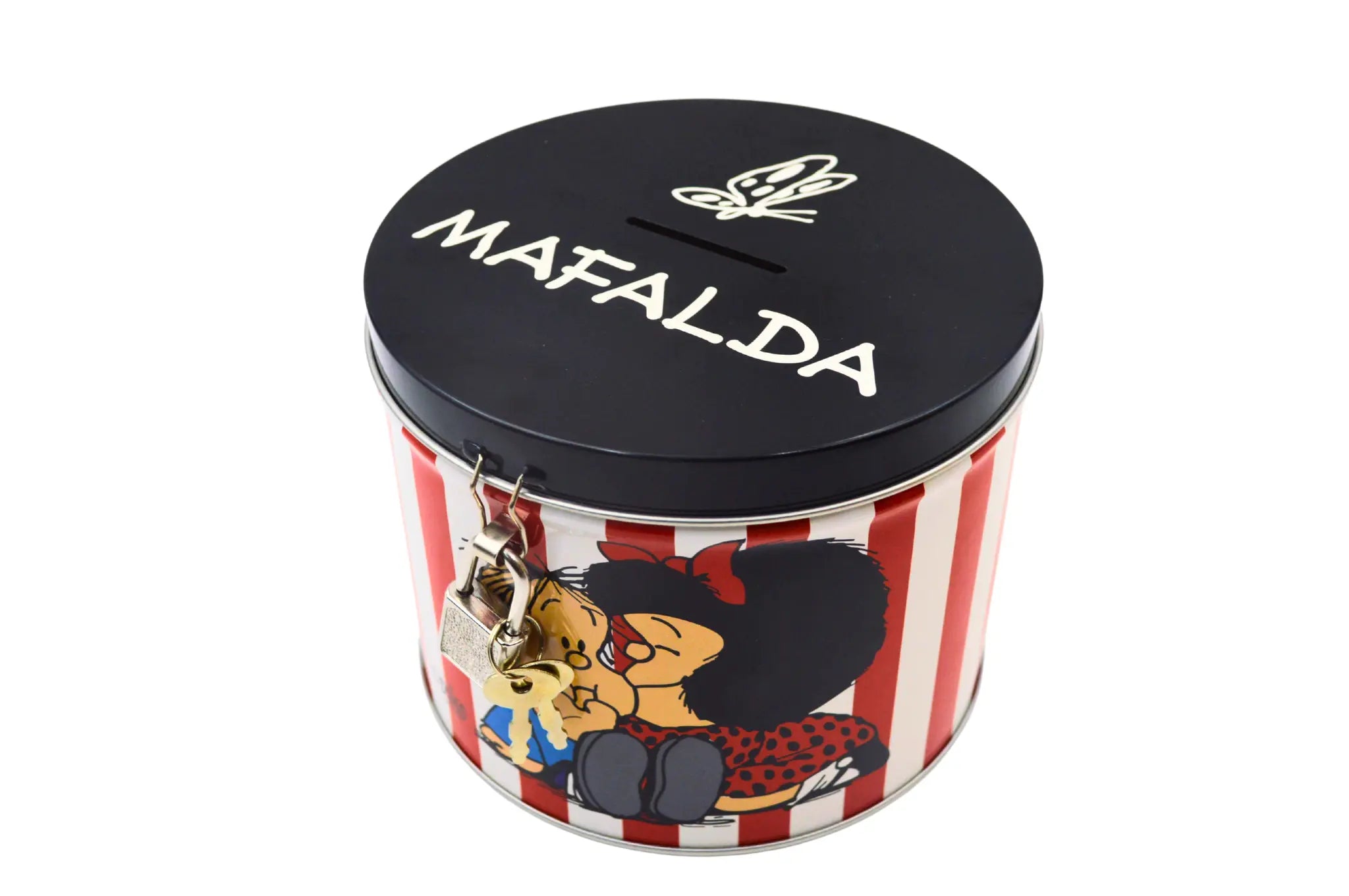 Taza de Porcelana de 354 ml con Alcancía de Metal Mafalda Licencia Varios Diseños AM48-005 Maki