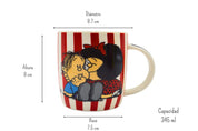 Taza de Porcelana de 354 ml con Alcancía de Metal Mafalda Licencia Varios Diseños AM48-005 Maki