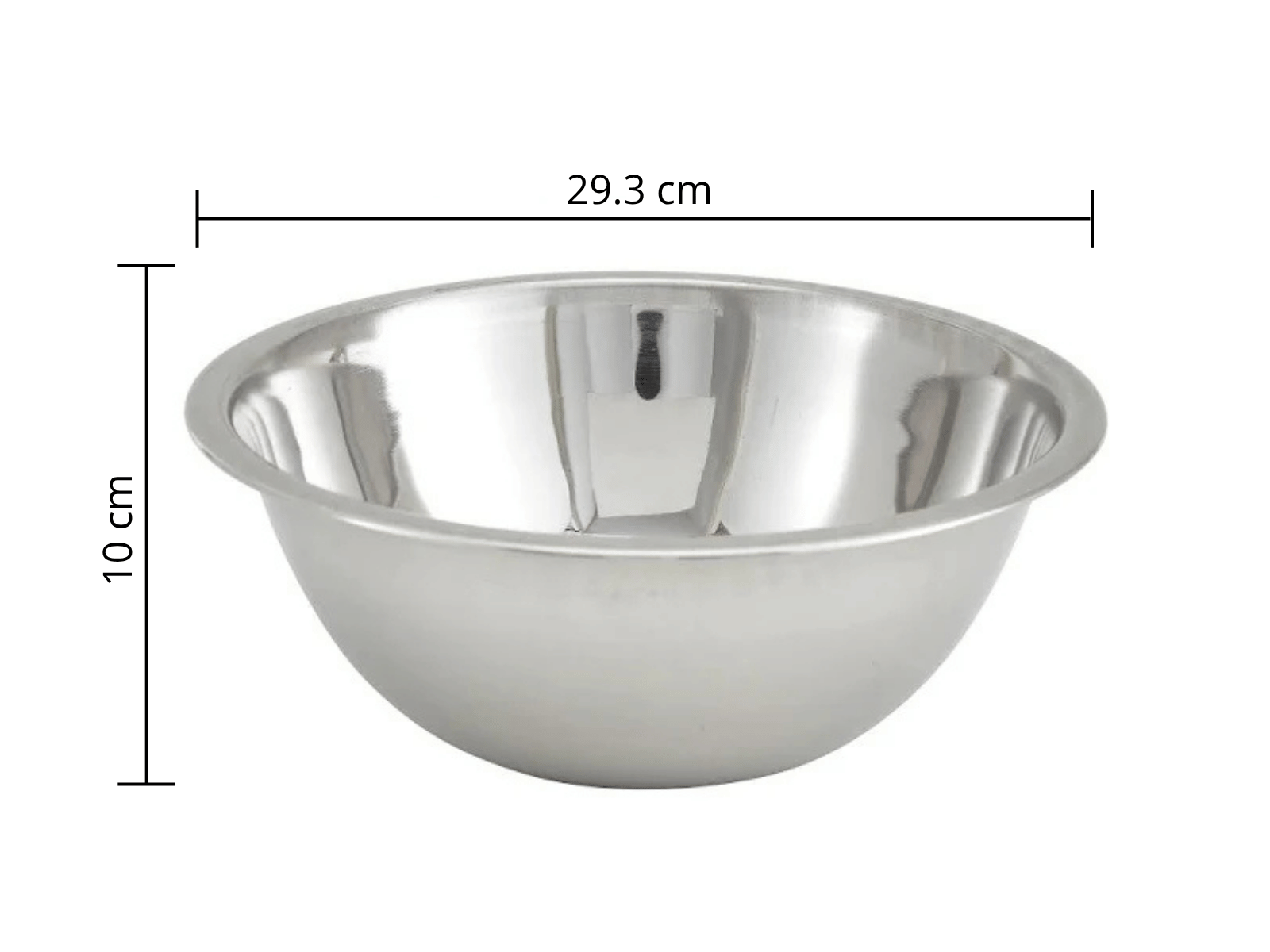 Tazón Bowl Mediano de 4.7 Litros de Acero Inoxidable Plateado Buffetware