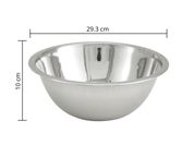 Tazón Bowl Mediano de 4.7 Litros de Acero Inoxidable Plateado Buffetware