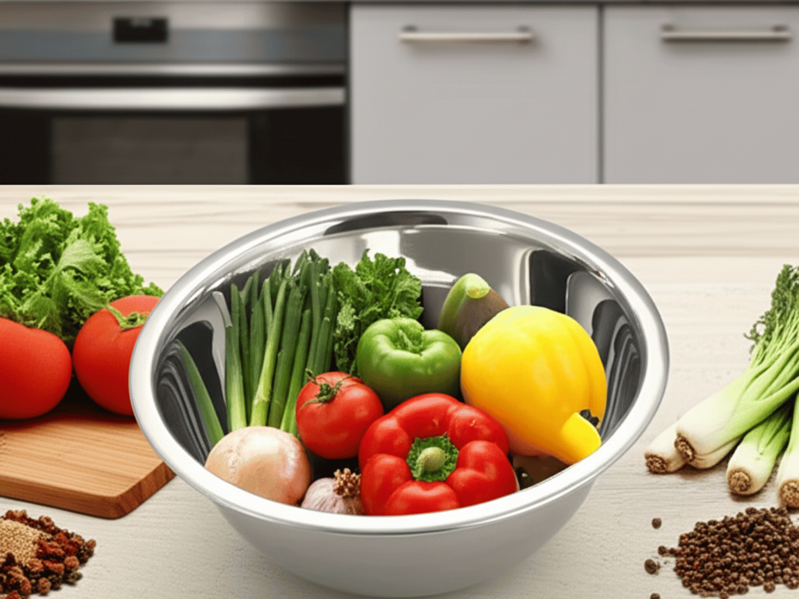 Tazón Bowl Mediano de 4.7 Litros de Acero Inoxidable Plateado Buffetware